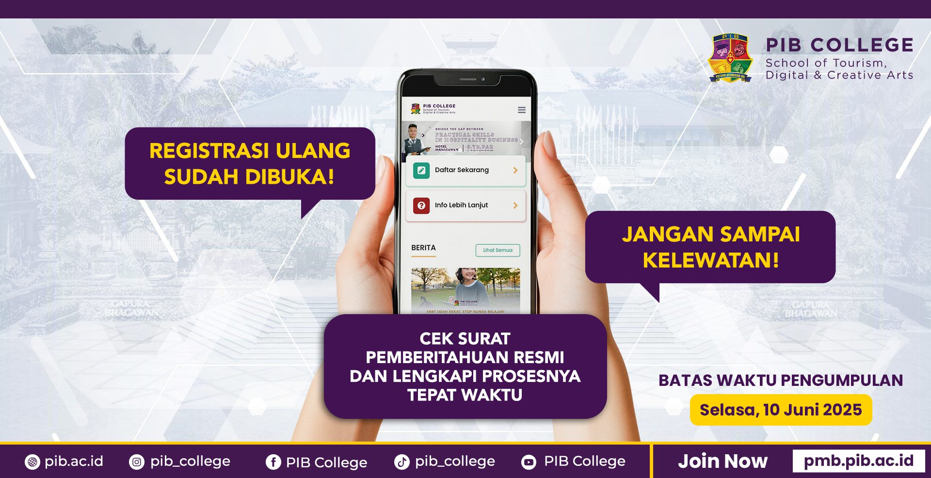 Pengumuman Pendaftaran Ulang